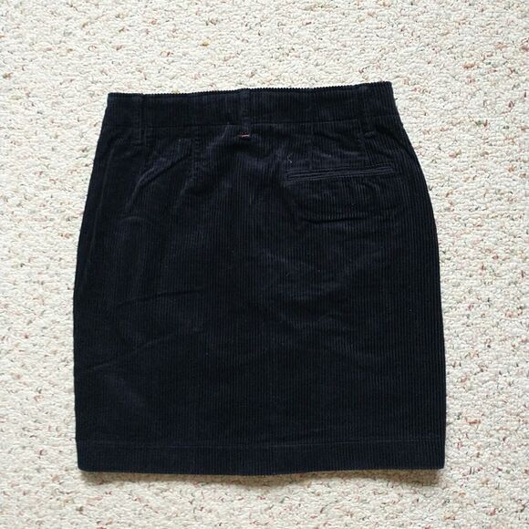 Ines DeLa Fressange X Uniqlo Mini Skirt 0 Blue WhaleCorduroy Front Button Cotton - Picture 5 of 10